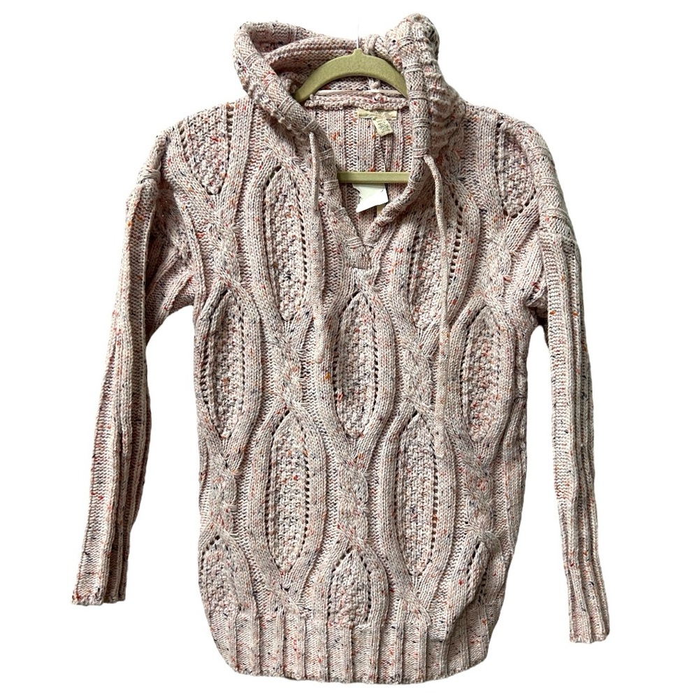 Cupio NWT Women’s Chunky Knit Cable Knit Hoodie Sweater Sz S